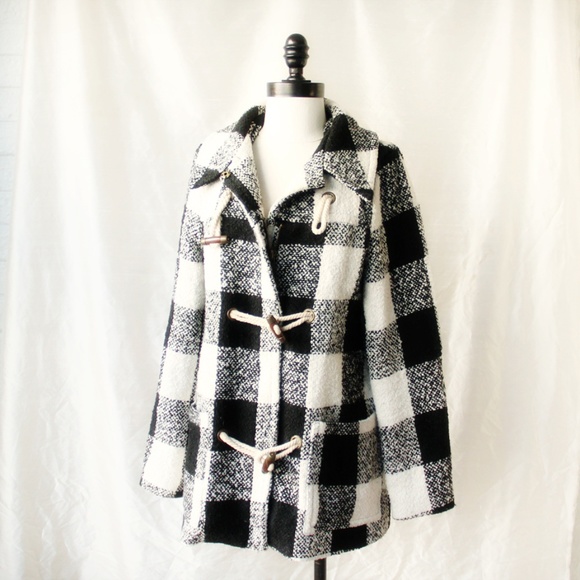 Plaid Duffle Coat - Picture 1 of 4